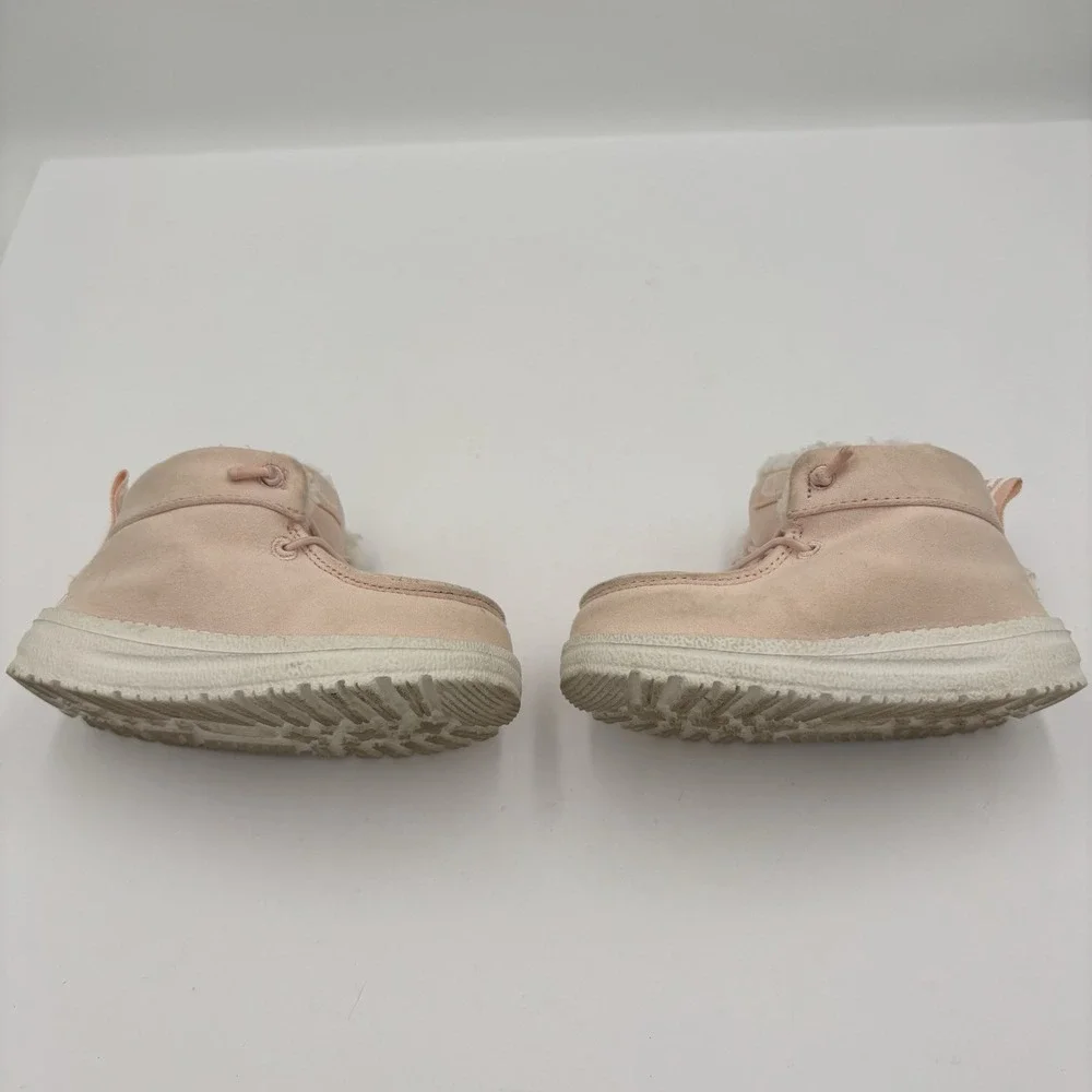 Hey Dude Lil Dude Cozy Pink Girls Slip-On Shoes Size US C4 Toddlers Sherpa Lined